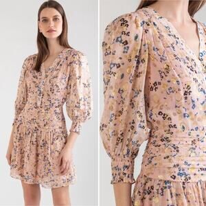 Shoshanna Pink and Gold Monte Dress